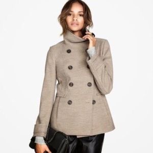 H&M Beige Peacoat Double Breasted Funnel Neck (Women’s, Size 4/Small)